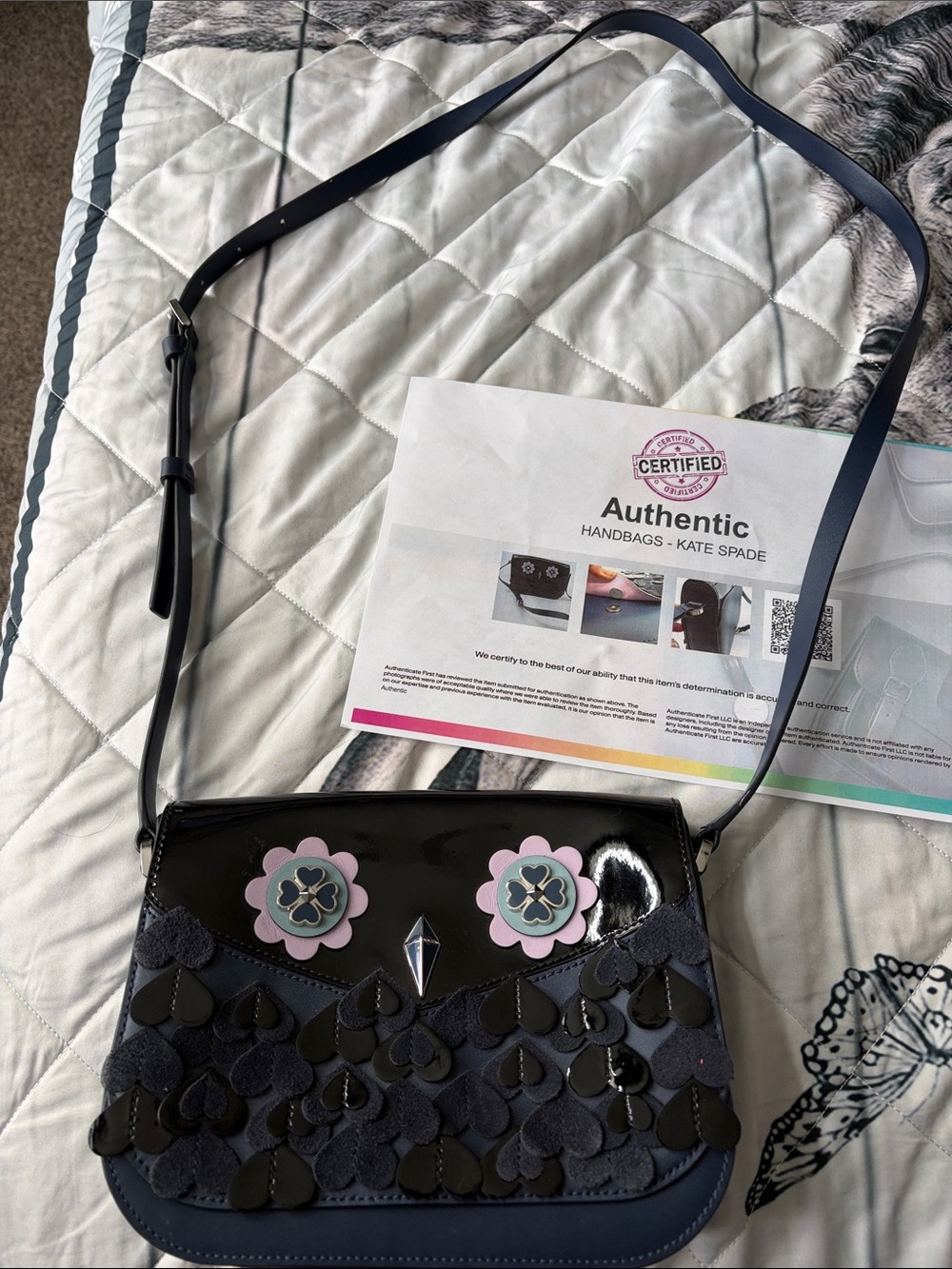 kate spade Navy Crossbody with COA
